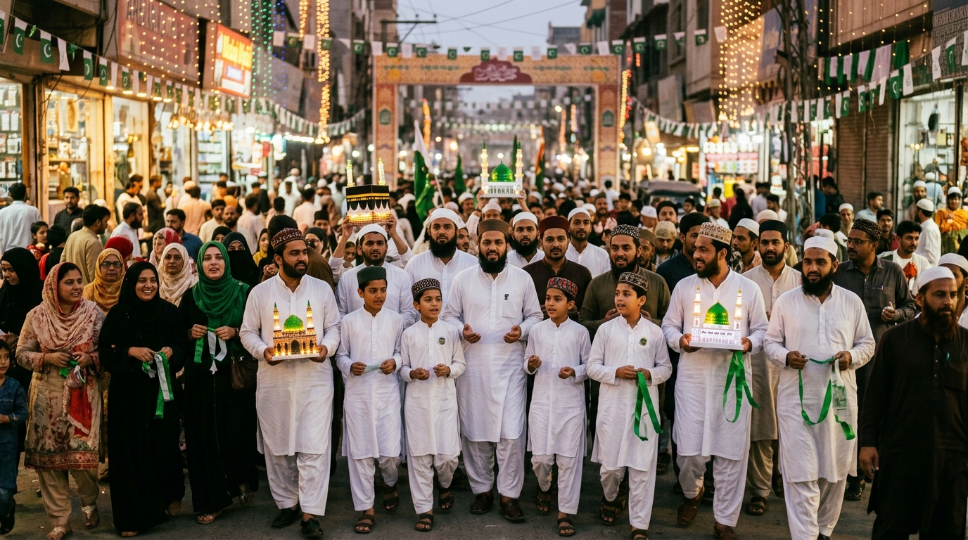 12th Rabi-ul-Awwal: A vibrant expression of devotion, unity, and love for the Prophet ﷺ.