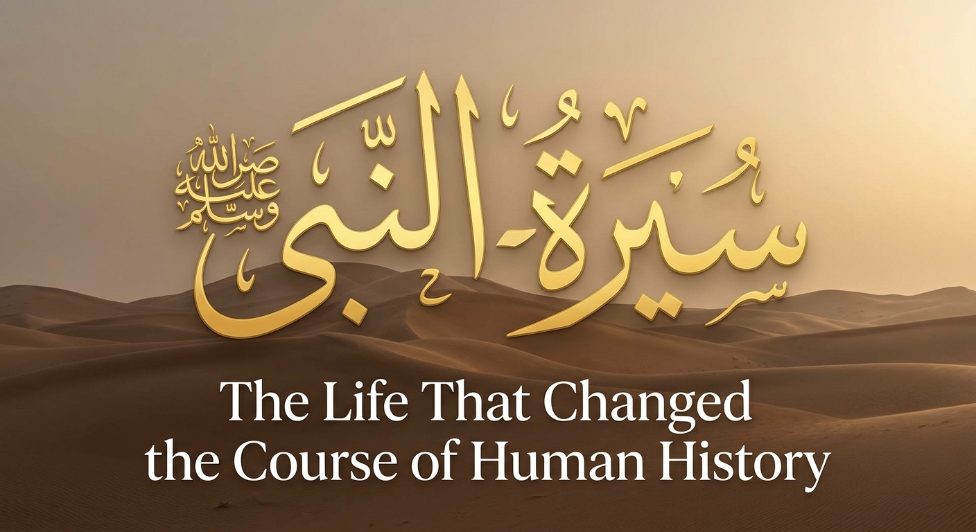 Seerat-un-Nabi blog banner depicting Islamic architecture and divine guidance