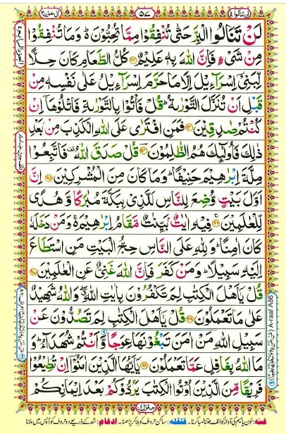 Quran Para 04 Lan Tanalu First Page Cover